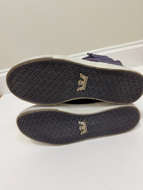 Supra Muska Purple Suede High Top Sneakers Mens Sz7.5