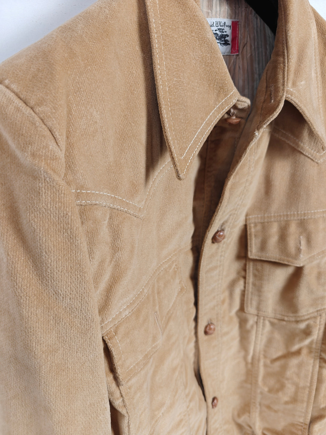Mens Brad Whitney Western Jacket Tan Suede Feel Size Unknown