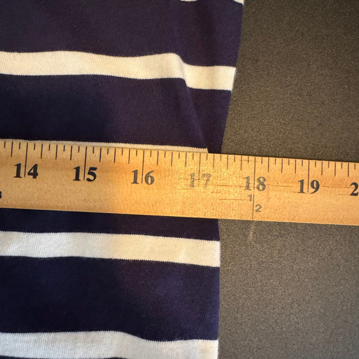 Boden Navy Blue Striped 3/4 Sleeve Shift Dress w/ Pockets, Size 8