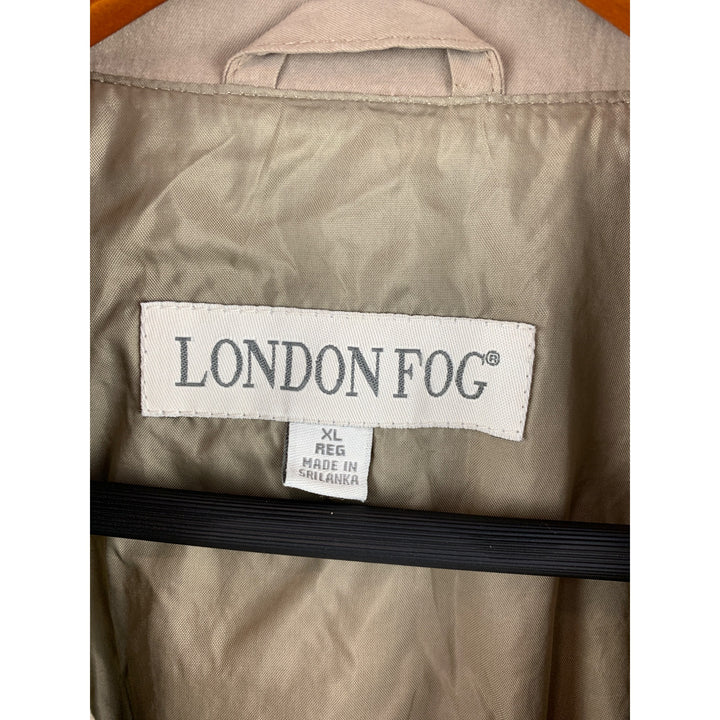London Fog Beige Mens Jacket XL Reg Zip-Up Lightweight