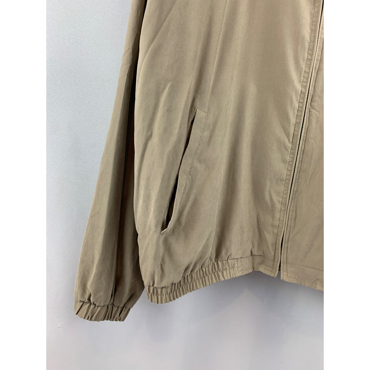 London Fog Beige Mens Jacket XL Reg Zip-Up Lightweight