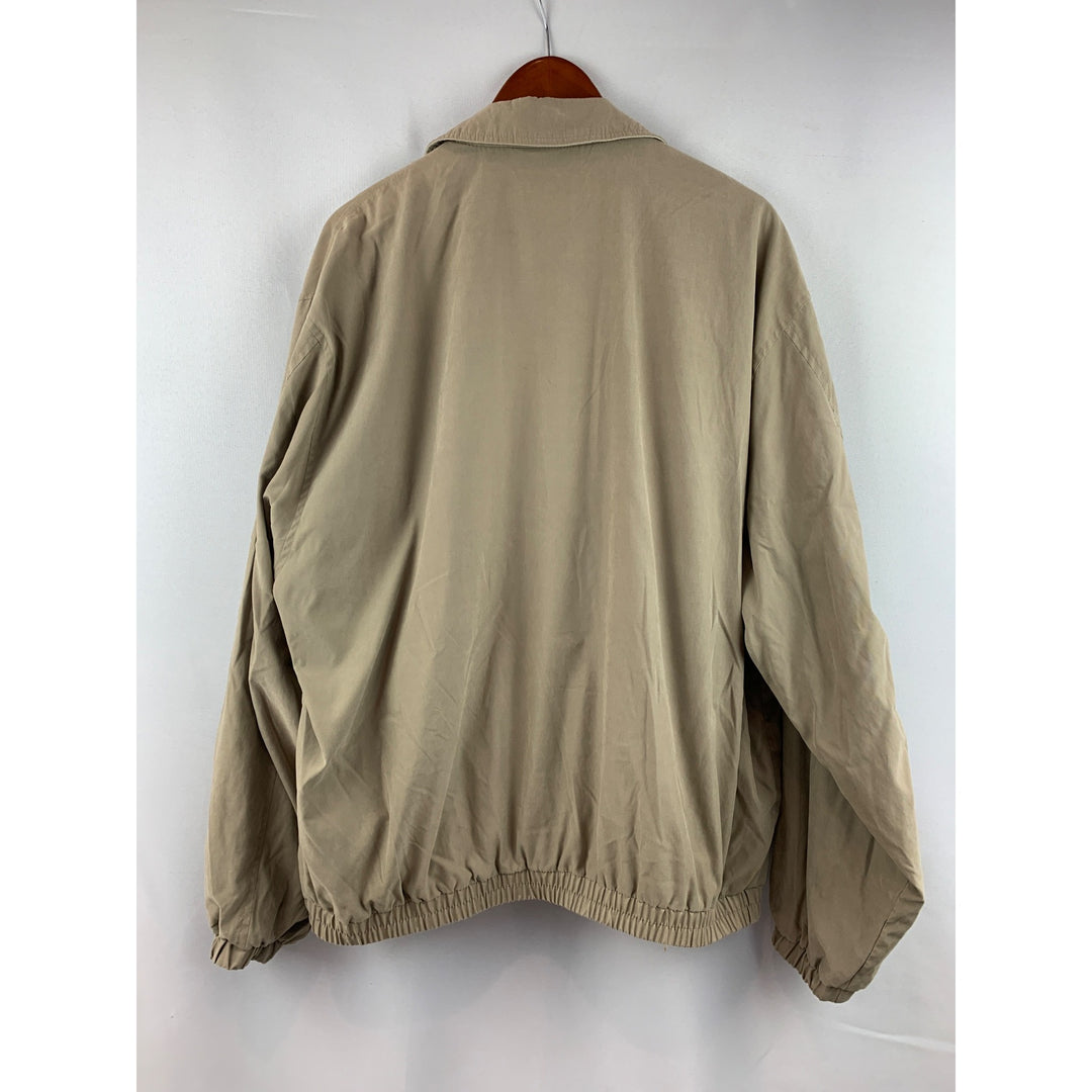 London Fog Beige Mens Jacket XL Reg Zip-Up Lightweight