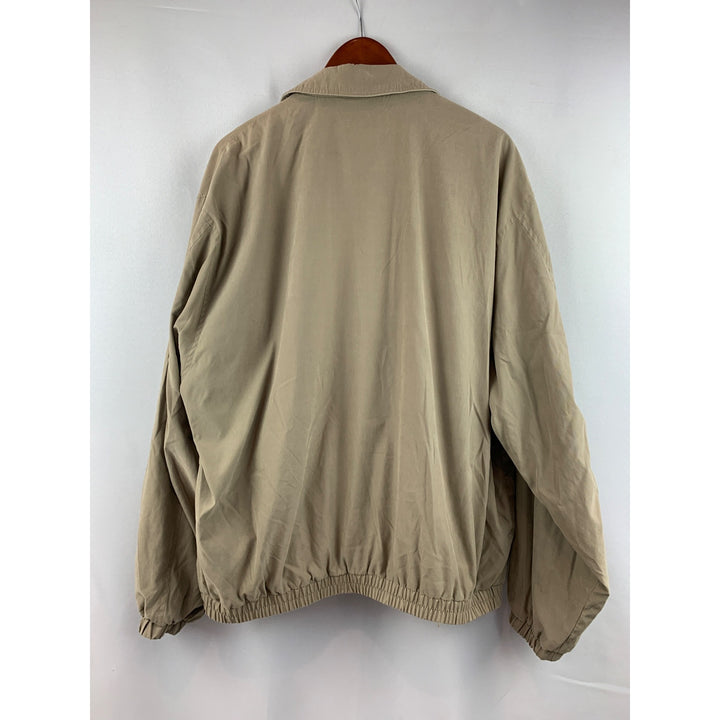 London Fog Beige Mens Jacket XL Reg Zip-Up Lightweight