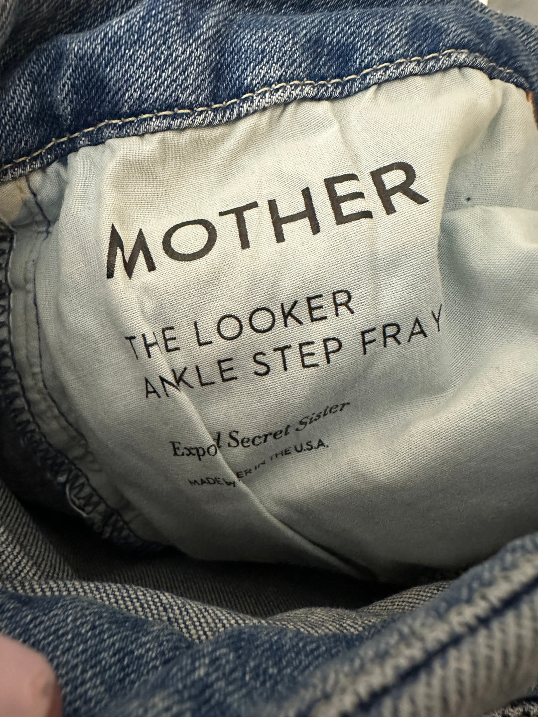Womens Mother The Looker Ankle Step Fray Jeans Size 27