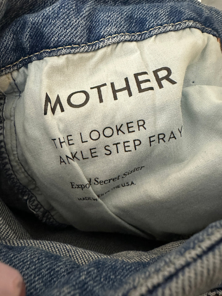 Womens Mother The Looker Ankle Step Fray Jeans Size 27