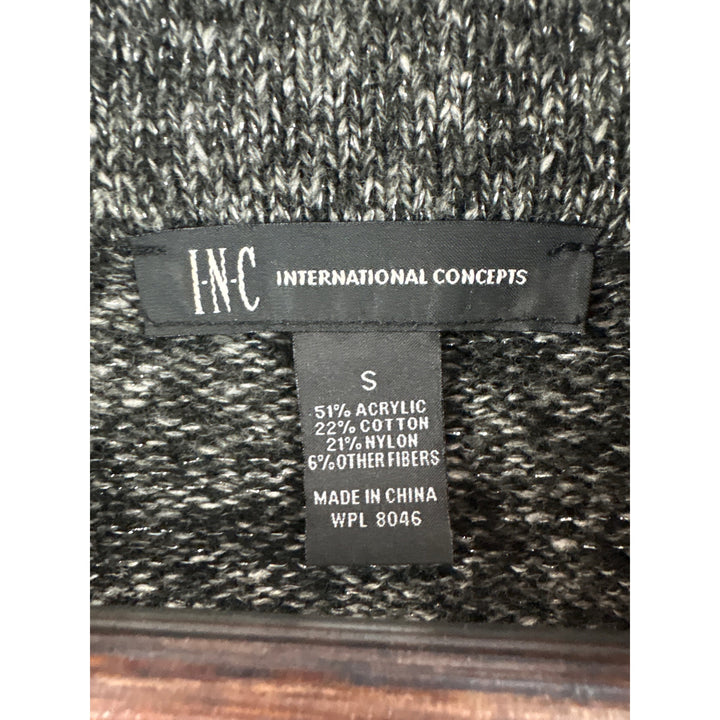 Women’s I.N.C Small Sparkly Dark Grey Pea Coat Style Cardigan