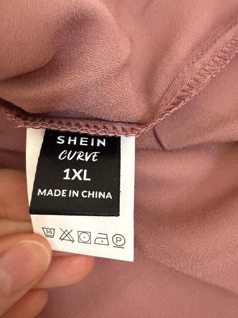 SHEIN Curve Off Shoulder Peplum Tops Bundle 0XL 1XL Set of 2