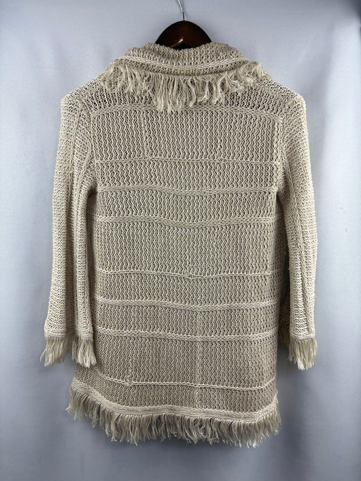 Women’s Vintage Ralph Lauren XS Tan Fringe Cardigan