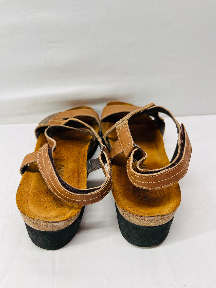 Naot Caroline Women’s Cork Leaf Leather Sandals Comfort Strappy Walking Shoes
