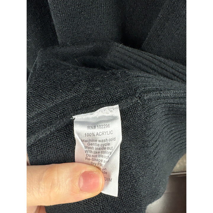 Women’s Connected Medium Black Cowelneck Sweater Dress