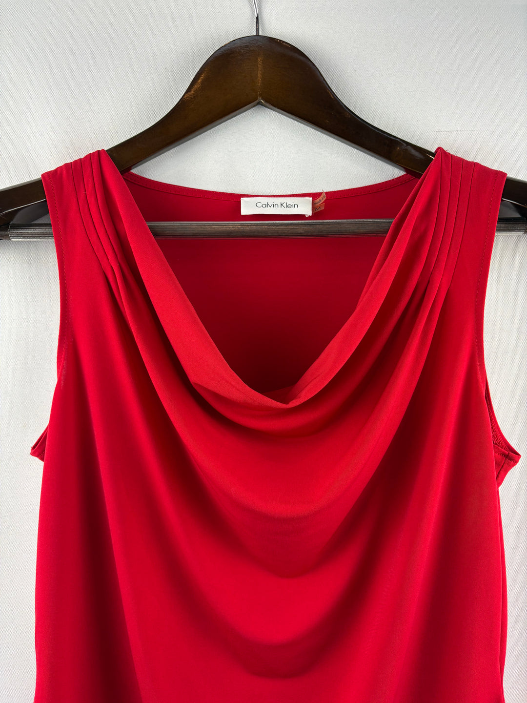 Women’s Calvin Klein Medium Bright Red Sleeveless Blouse