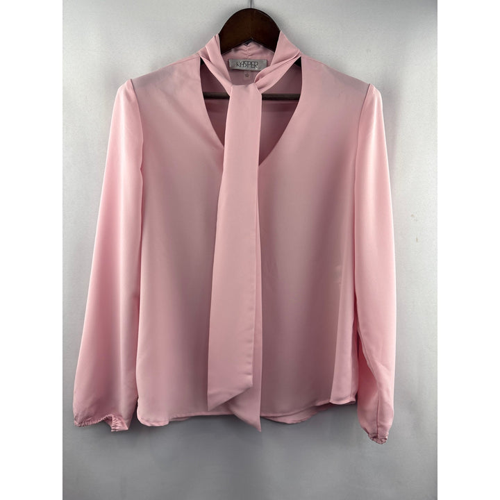Women’s Kasper Large Baby Pink Long Sleeve Blouse