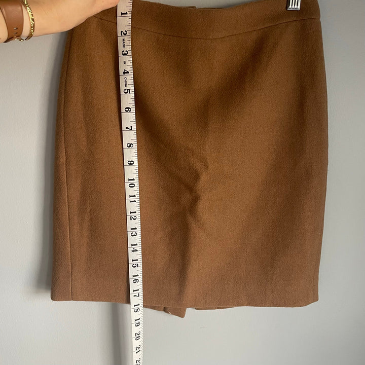 J.Crew Brown Wool Blend A-Line Mini Skirt Workwear Business Casual Academia 00P