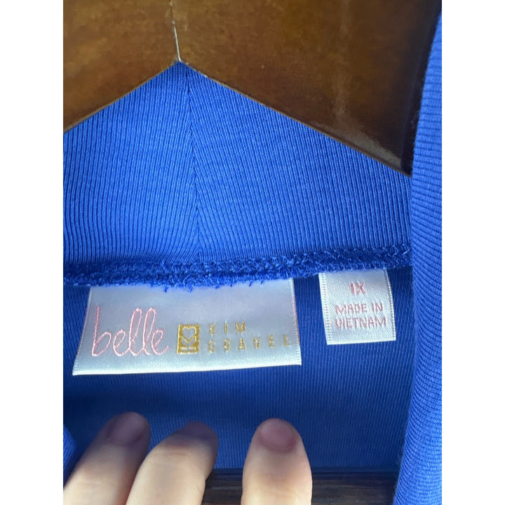 Women’s Belle Kim Gravel Size 1X Periwinkle Sleeveless Turtleneck