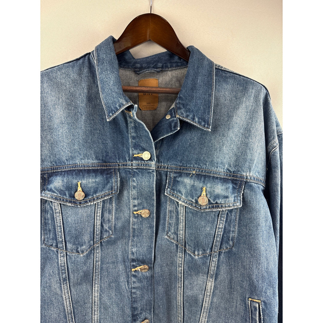 Women’s GAP XXL Medium Wash Blue Oversized Jean Jacket