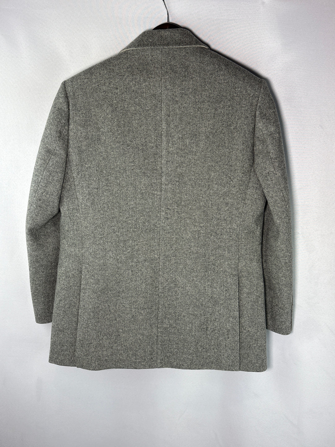 Unisex Dunst XS Light Gray Heavy Wool Double Breasted Blazer