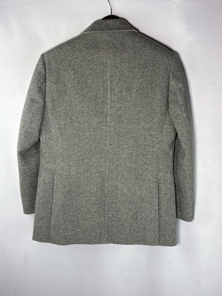 Unisex Dunst XS Light Gray Heavy Wool Double Breasted Blazer