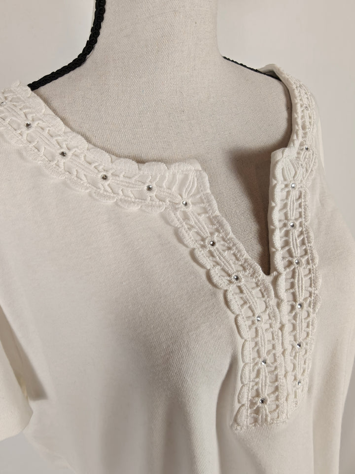 Women Karen Scott Top White XL