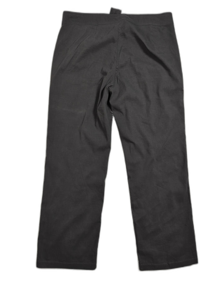 Eileen Fisher Womens Gray Linen Blend Straight Leg Pants Size 14