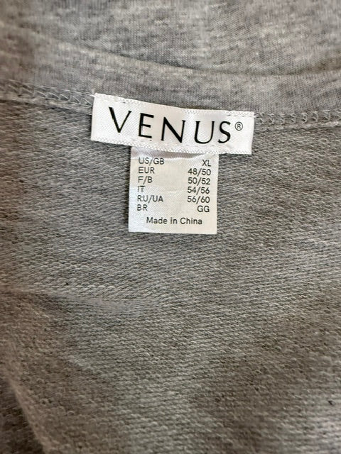Venus Wrap Front Terry Romper Heather Gray SzXL