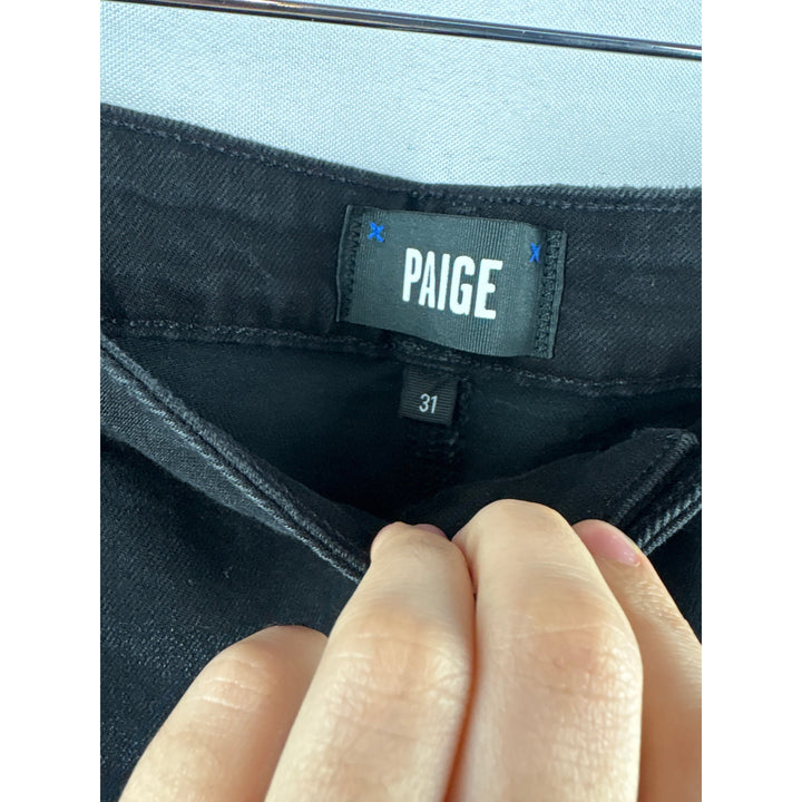 Women’s Paige Size 31 Black Mid Rise Jean Shorts