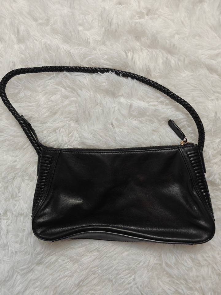 Women Via Spiga Shoulder Bag Black Leather