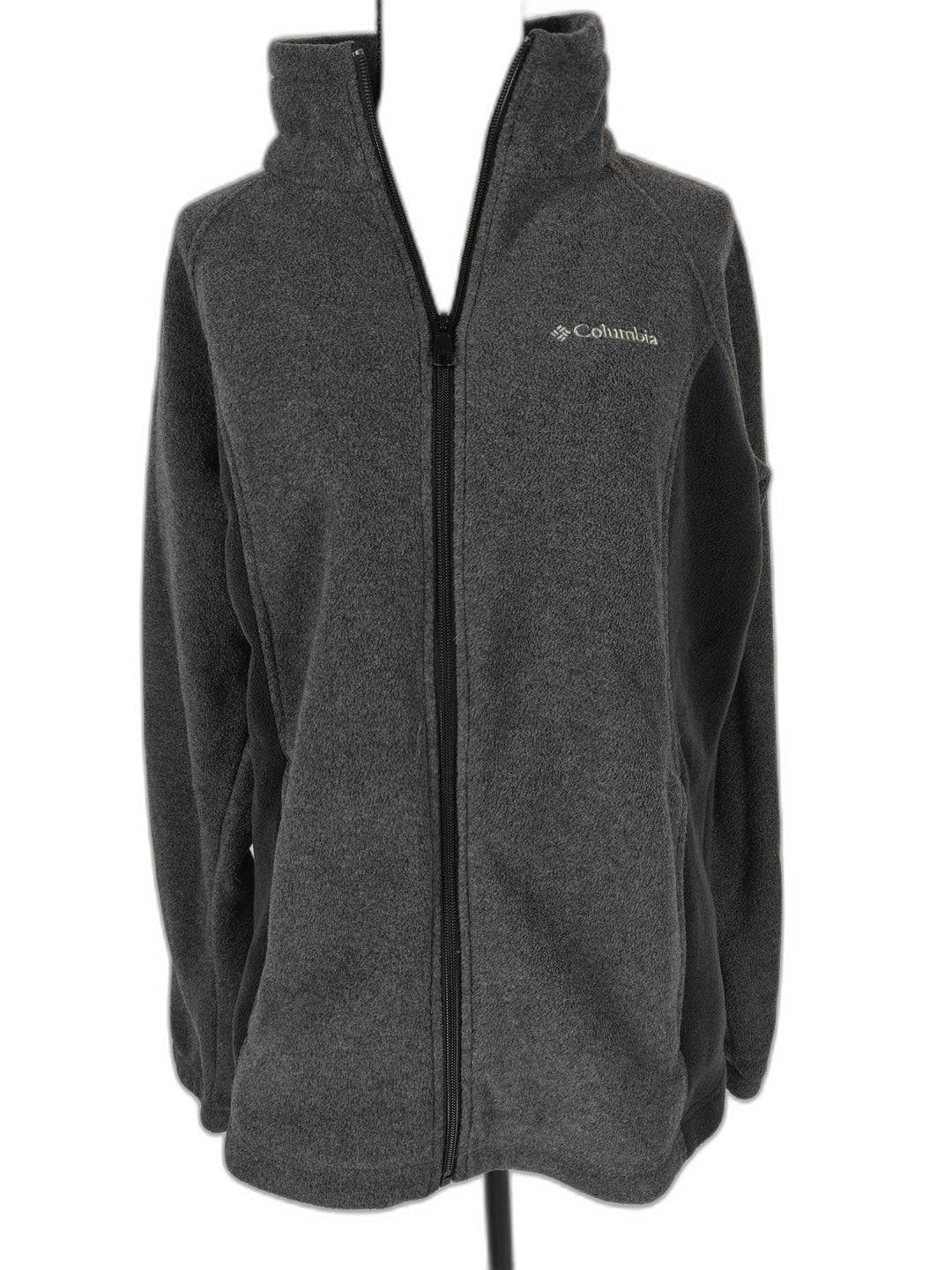 Womens Columbia Full Zip Fleece Jacket Gray Large