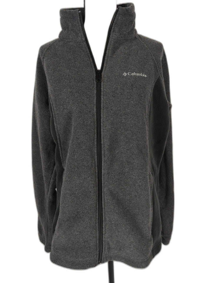 Womens Columbia Full Zip Fleece Jacket Gray Large