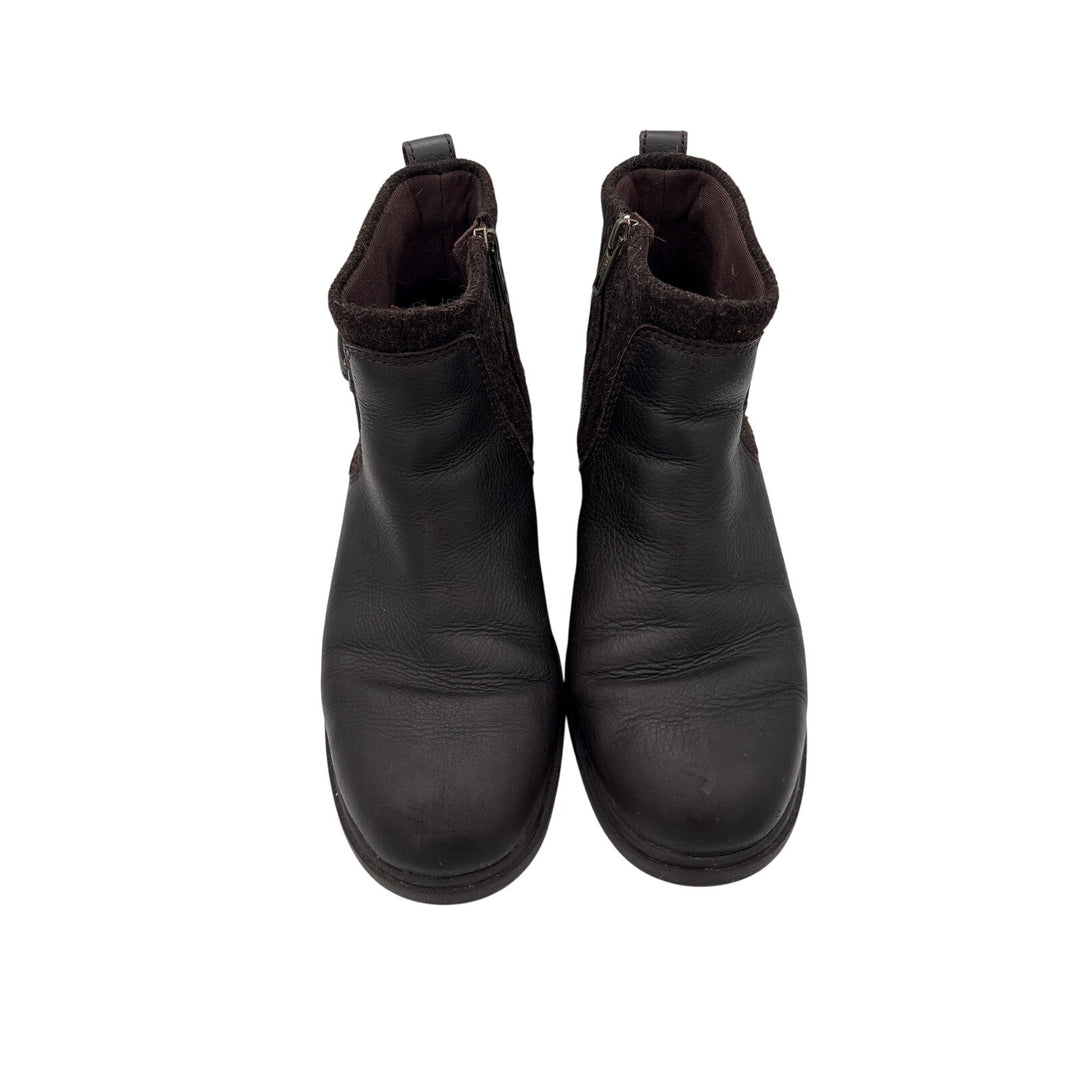 Women’s UGG Size 9 Leather Buckle Dark Brown Ankle Boots