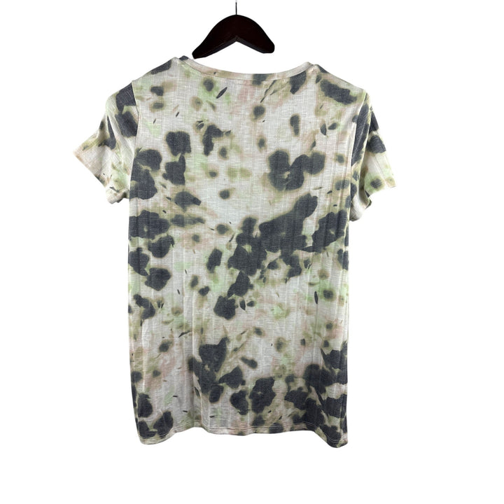 Women’s Simply Vera by Vera Wang Medium Cream w/ Multicolor Pattern Short Sleeve