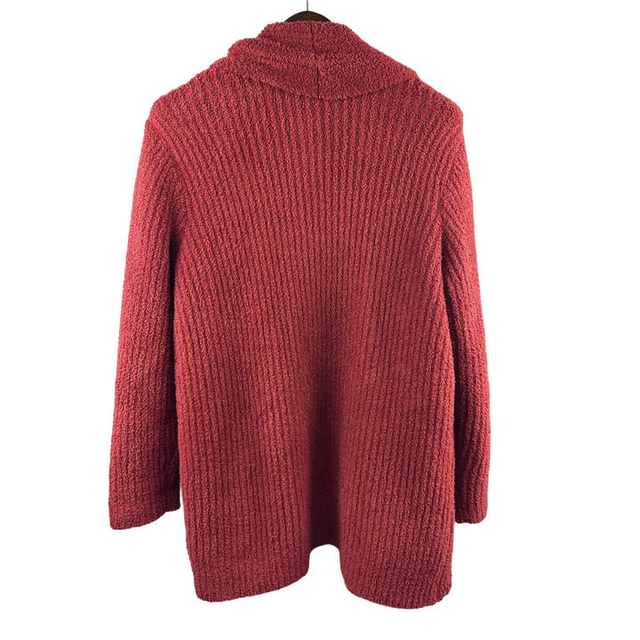 Women’s Barefoot Dreams Large Dark Maroon Plush Cardigan