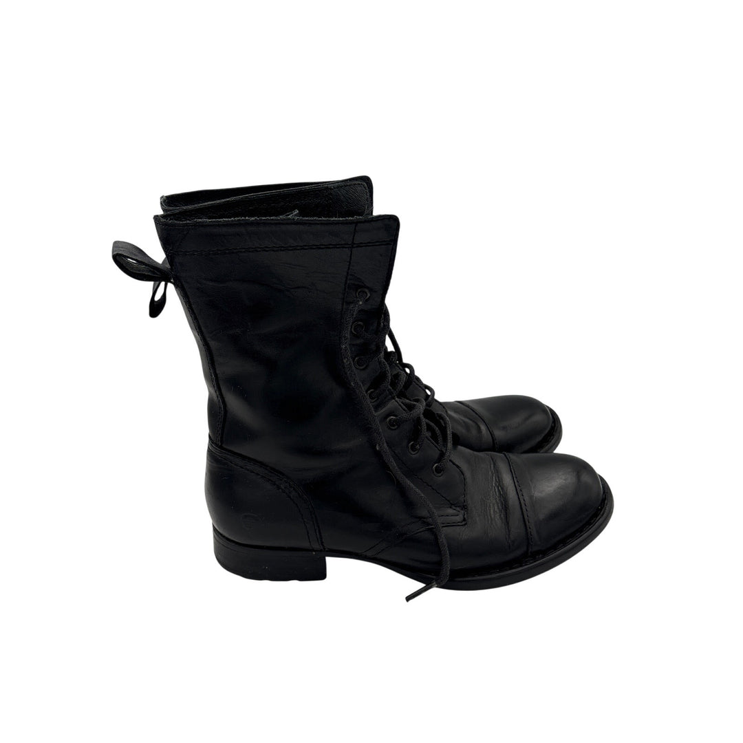 Women’s Bòrn Size 7 Black Patent Leather Combat Boot