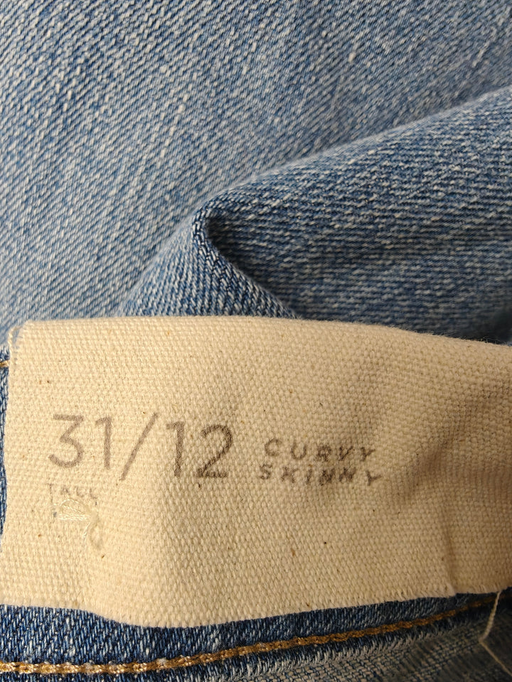 Ann Taylor LOFT Womens Curvy Skinny Jeans Light Wash Size 31 12 NWT