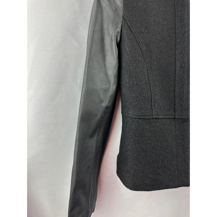 Women’s Kenar Wool and Leather Contrast Jacket Size Small