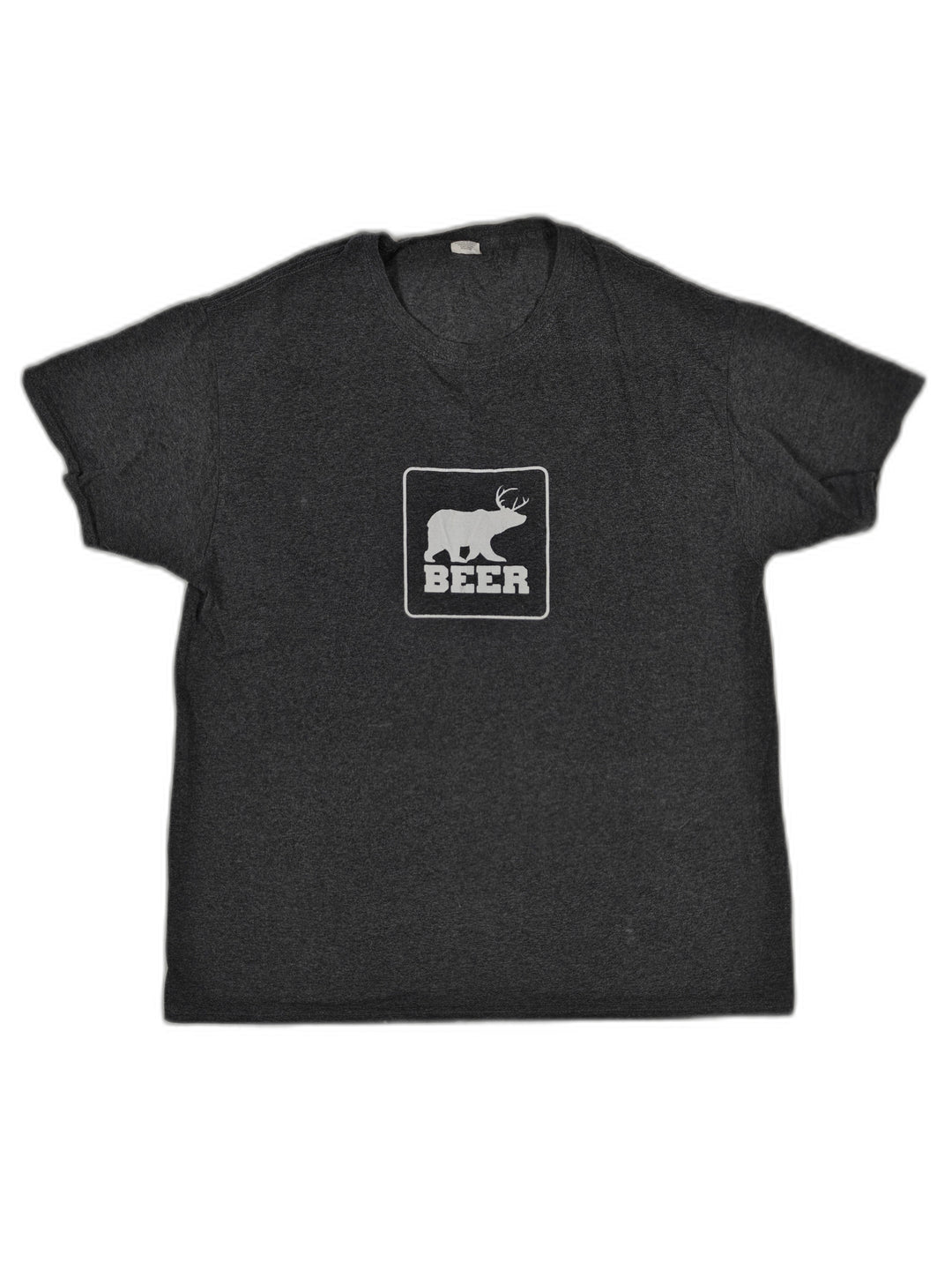Mens Fruit of the Loom Graphic T Shirt Charcoal Gray Size Unknown