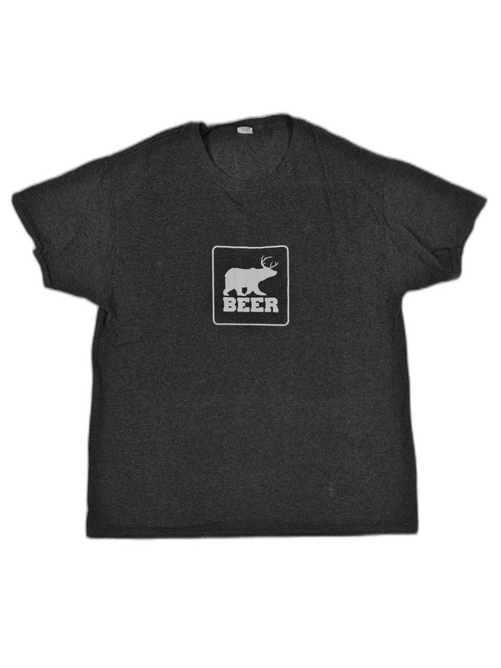 Mens Fruit of the Loom Graphic T Shirt Charcoal Gray Size Unknown