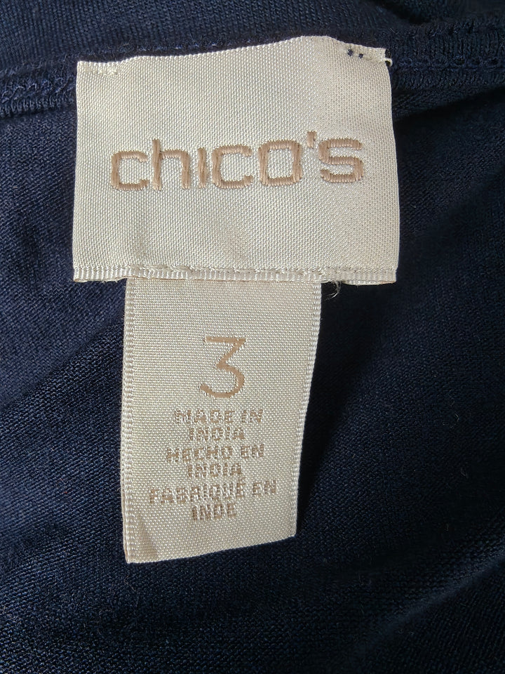 Women Chicos Tunic Top Navy Size 3