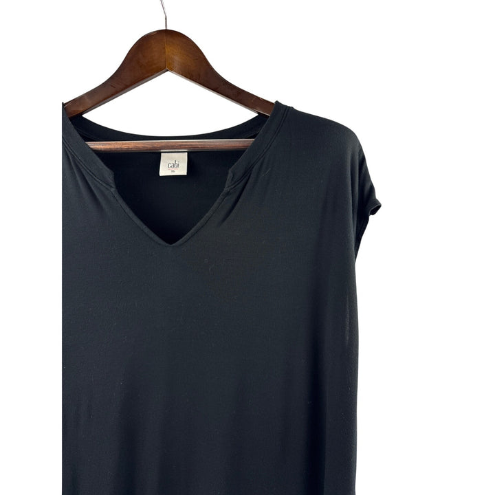 Women’s Cabi XL Black Short Sleeve V-Neck Blouse