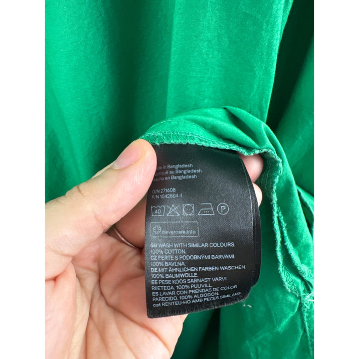 Women’s H&M Medium Emerald Green Button Down Midi Dress