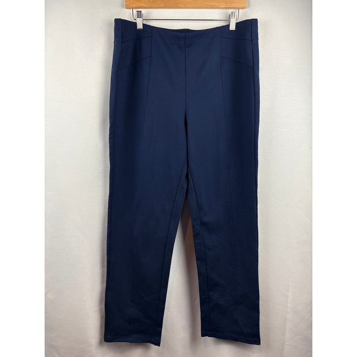 Women’s Susan Graver Large Navy Blue Spandex Slacks