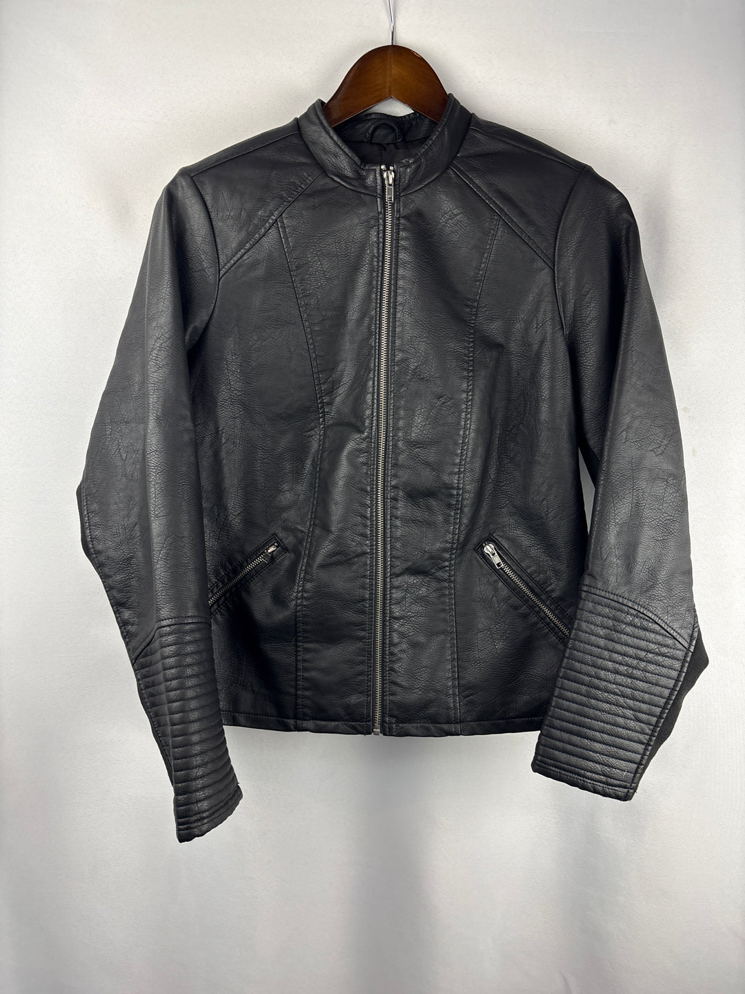 Women’s Torrid Size 1 Black Faux Leather Motor Jacket