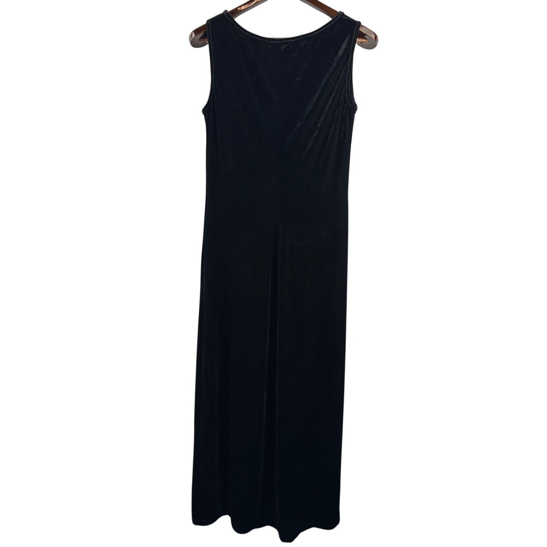Women’s Karen Kane Large Black Velvet Sleeveless Maxi Dress