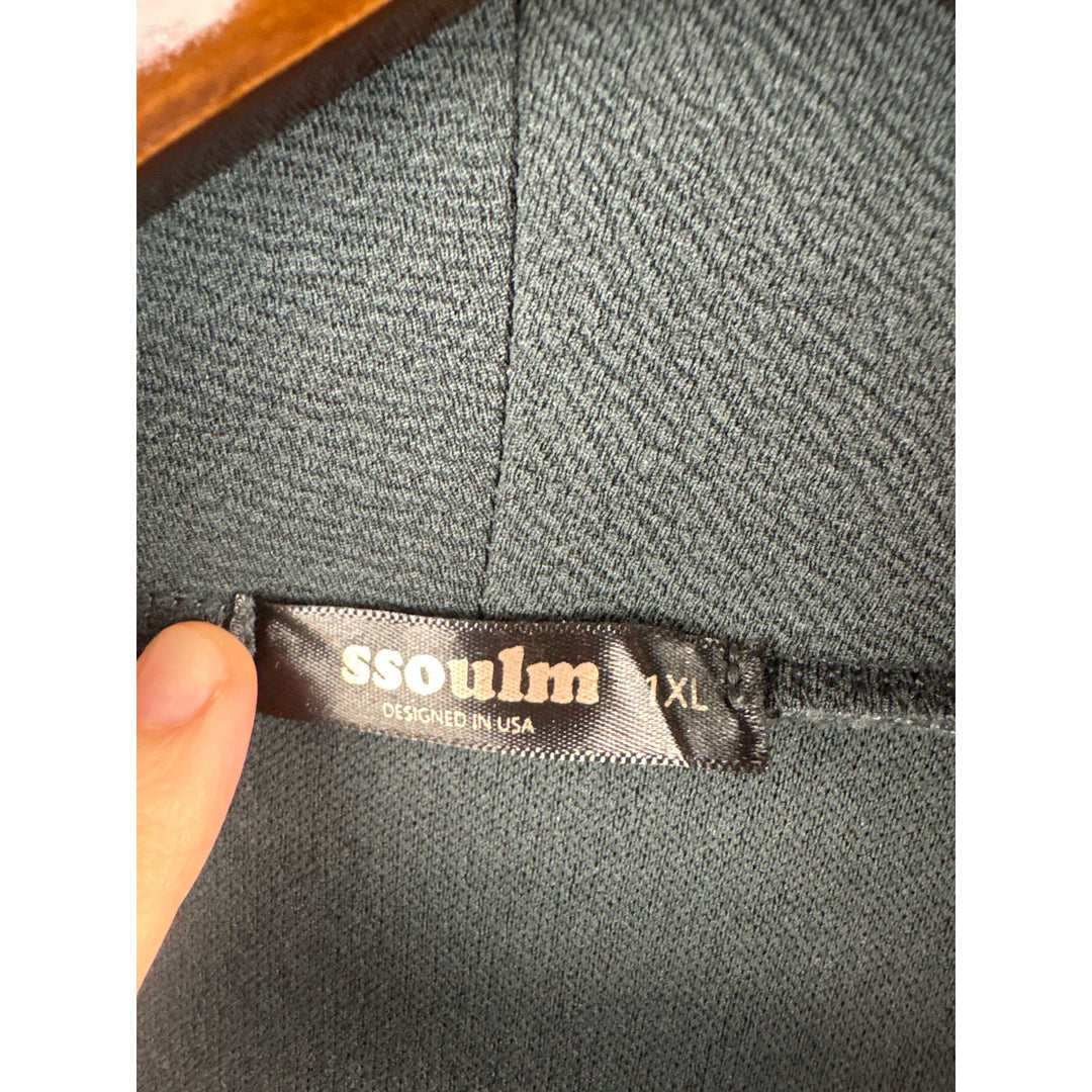 Women’s Ssoulm XL Charcoal Grey Blazer Sweater