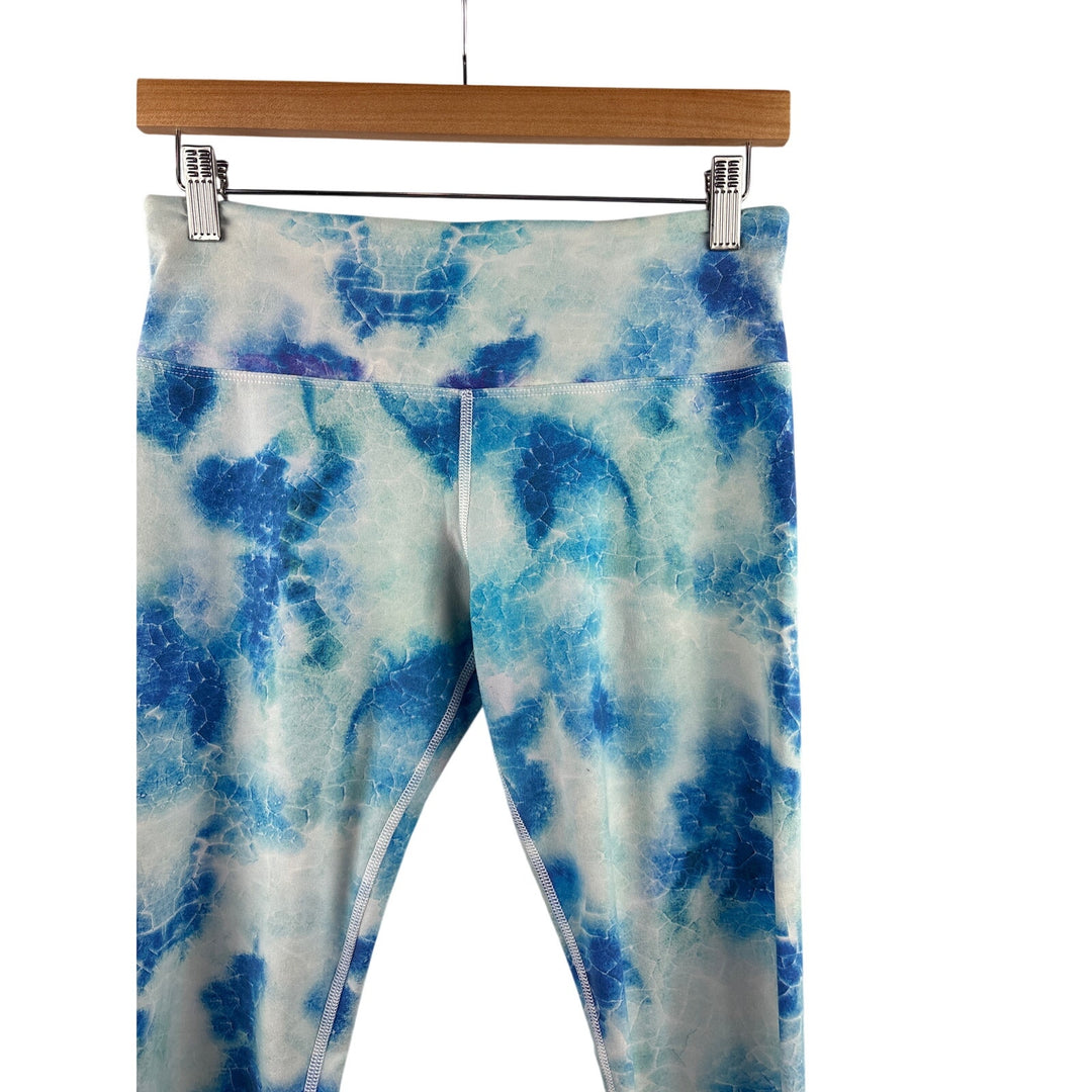 Women’s Lorna Jane Small Blue & White Cloud Leggings