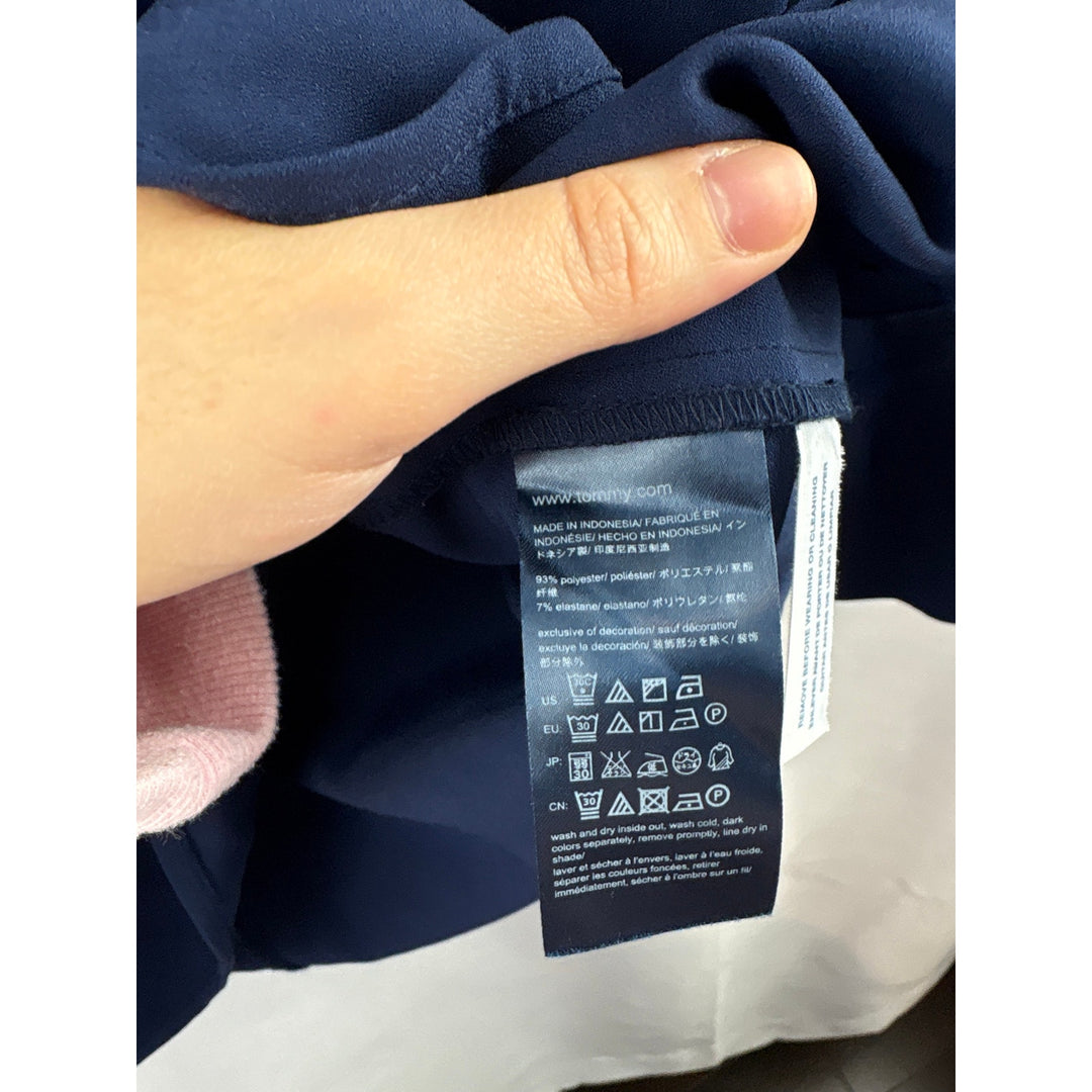 Women’s Tommy Hilfiger Medium Navy 3/4 Sleeve Crewneck Blouse
