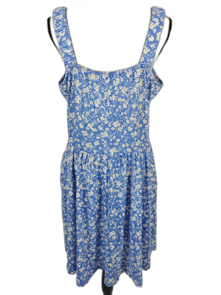 Womens Huhot Floral Sundress Blue White Size XL