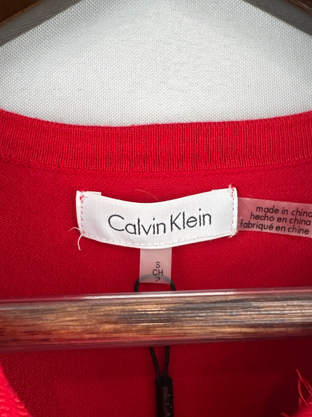 Women’s Calvin Klein Small Bright Red Cardigan