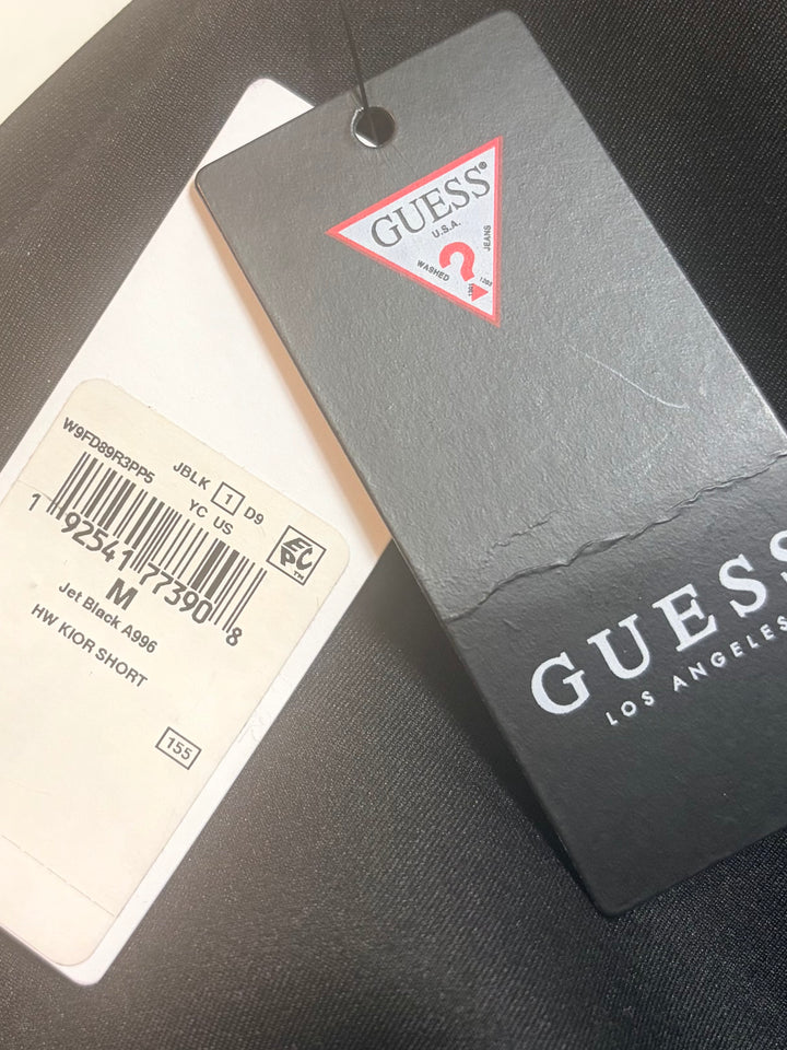 GUESS Black High Rise Tailored Shorts Size M NWT Silver Zip Y2K Going Out