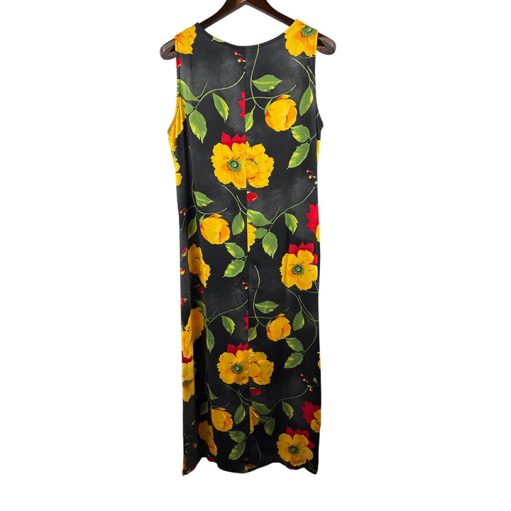 Women’s Dressing Clio Large Black Floral Sleeveless Maxi Dress