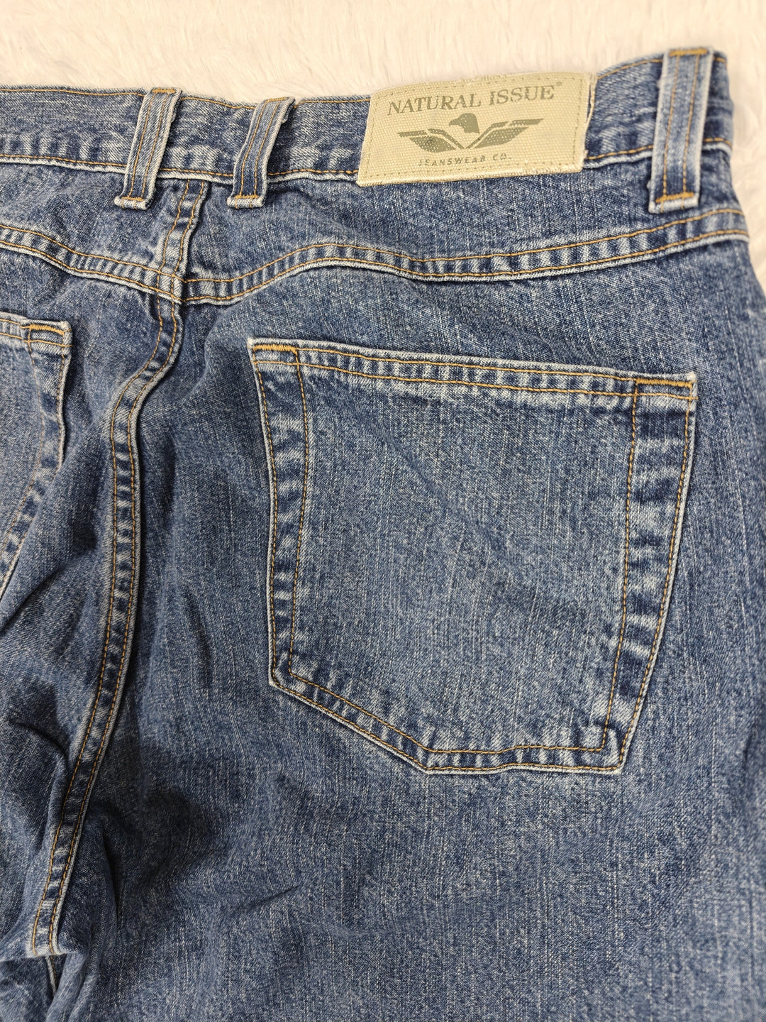 Mens Natural Issue Jeans Medium Blue Size 36x30